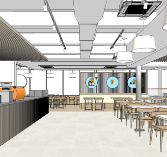 咖啡厅su草图模型下载