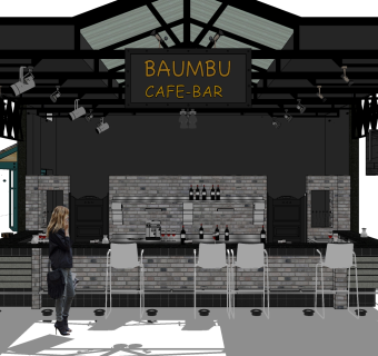 咖啡厅su草图模型下载