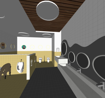 儿童卫生间su草图模型下载