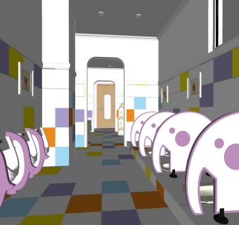 儿童卫生间su草图模型下载