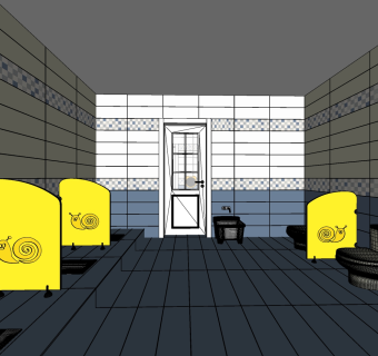 儿童卫生间su草图模型下载