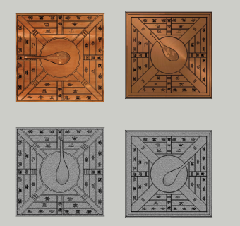 四大发明之一，古代司南，指南针su草图模型下载