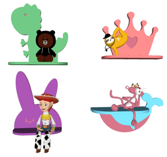 卡通壁灯su草图模型下载