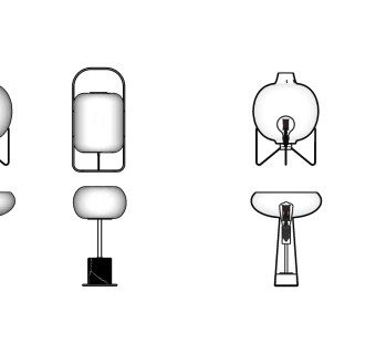 台灯su草图模型下载