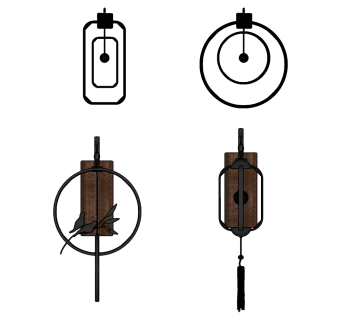 金属壁灯su草图模型下载