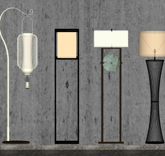 落地灯su草图模型下载