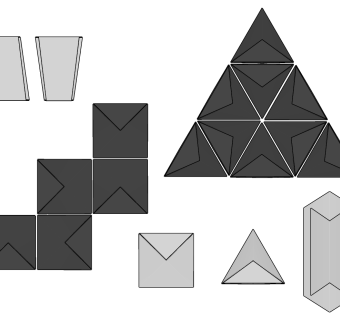 几何壁灯su草图模型下载
