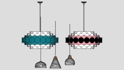 吊灯su草图模型下载