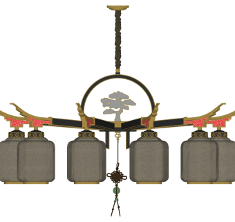 吊灯su草图模型下载