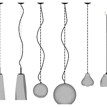 吊灯su草图模型下载