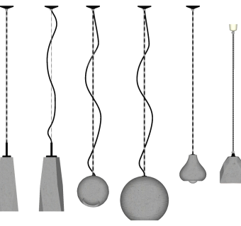 吊灯su草图模型下载