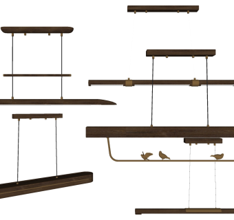 吊灯su草图模型下载