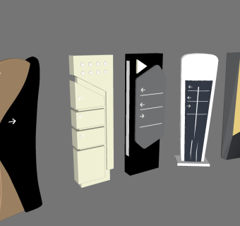 指示导引牌指示牌su草图模型下载