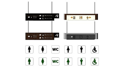 现代商场商业卫生间标识牌指示牌su草图模型下载