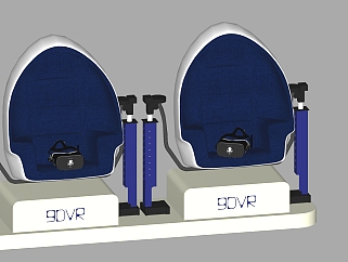 现代太空舱VR体验座椅su草图模型下载