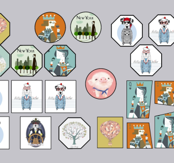 10现代北欧挂画装饰画，组合su草图模型下载