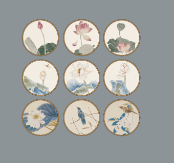 新中式禅意挂画，装饰画组合su草图模型下载