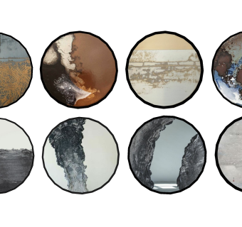 现代抽象挂画，圆形装饰画su草图模型下载