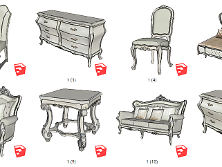 欧式古典雕花沙发，餐桌<em>餐椅</em>，欧式古典雕花床，装饰...