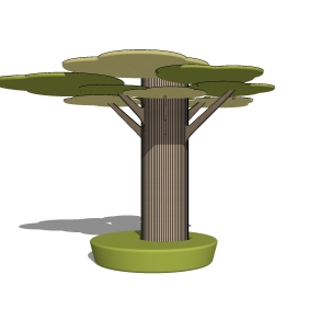 50幼儿园儿童卡通树，仿真树,云朵造型树su草图模型下载