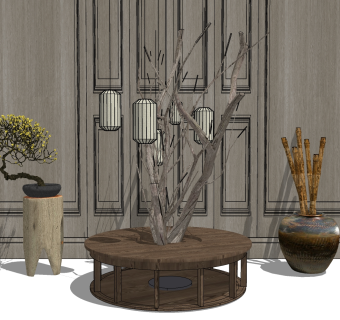 树sketchup草图模型下载su草图模型下载