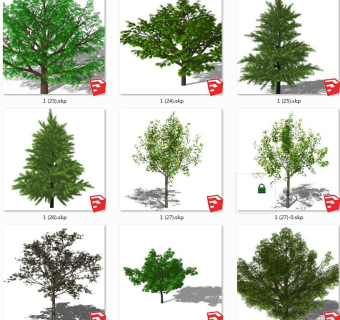 树sketchup草图模型下载su草图模型下载