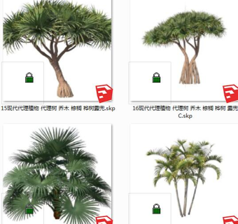 树sketchup草图模型下载su草图模型下载