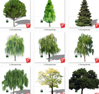 树sketchup草图模型下载 su草图模型下载