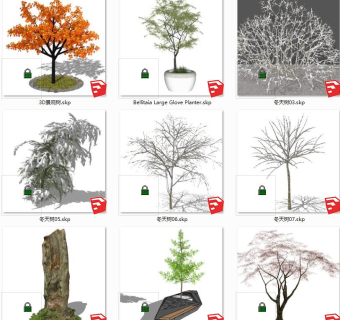 树sketchup草图模型下载su草图模型下载