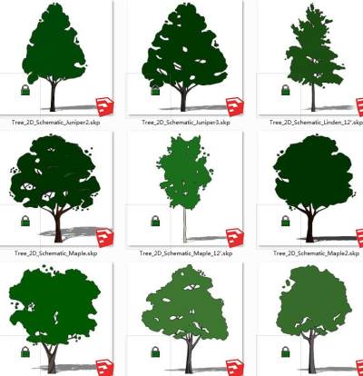 树sketchup草图模型下载 su草图模型下载
