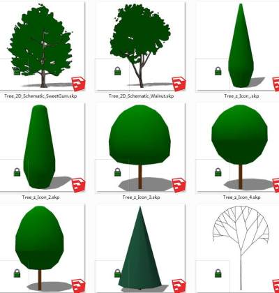 树sketchup草图模型下载 su草图模型下载