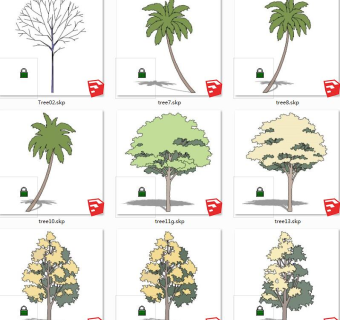 树sketchup草图模型下载 su草图模型下载