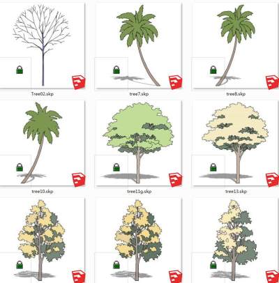 树sketchup草图模型下载 su草图模型下载