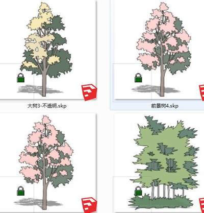 树sketchup草图模型下载 su草图模型下载