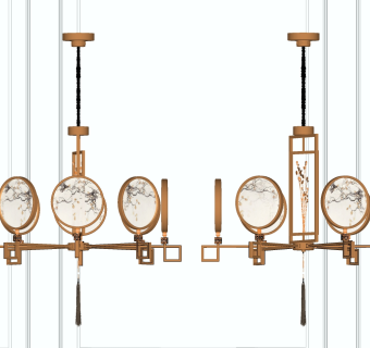 现代灯具 su草图模型下载