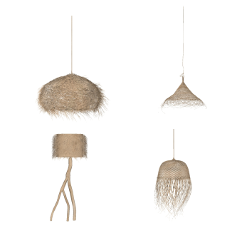 现代灯具su草图模型下载