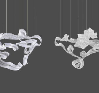现代吊灯su草图模型下载