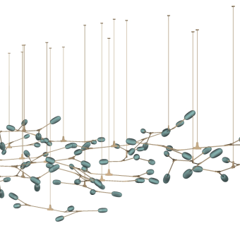 现代吊灯su草图模型下载