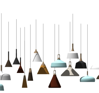 现代小吊灯su草图模型下载