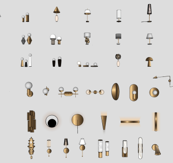 小台灯su草图模型下载