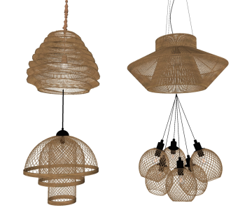 现代吊灯su草图模型下载