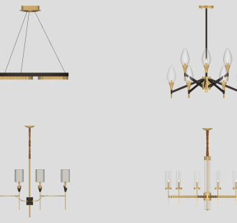 吊灯su草图模型下载