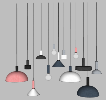 吊灯su草图模型下载