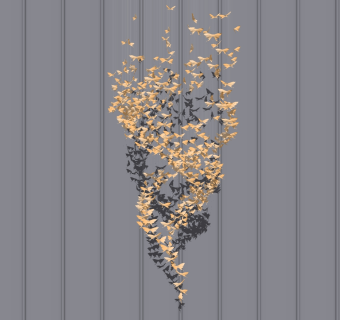 造型吊灯su草图模型下载