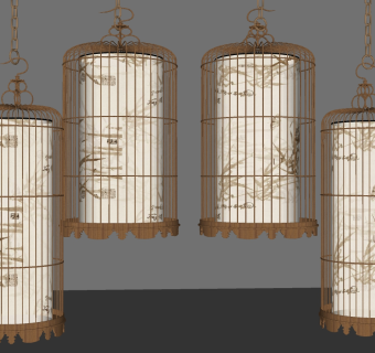 现代吊灯su草图模型下载