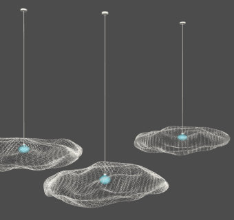 现代吊灯su草图模型下载
