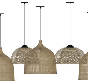 现代吊灯su草图模型下载