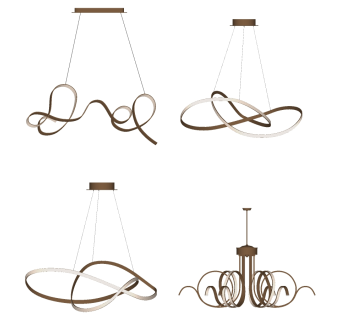 现代吊灯su草图模型下载