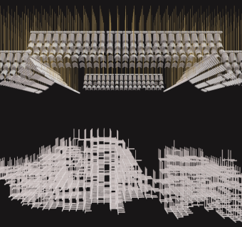 现代吊灯su草图模型下载