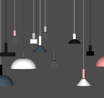 风格吊灯su草图模型下载